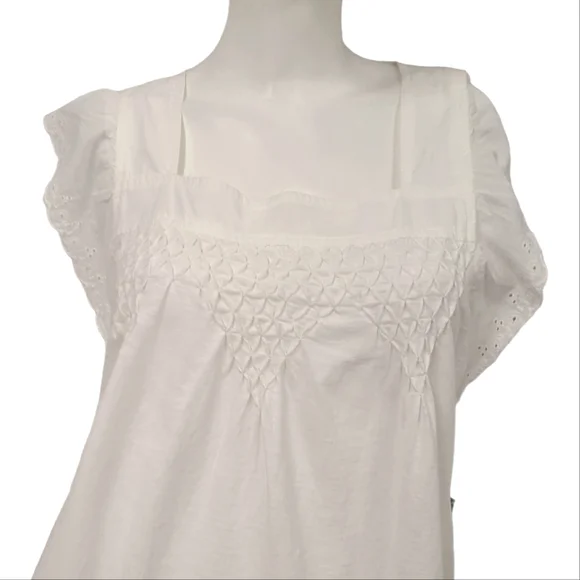 New with Tags Style & Co White Boho Top size Medium - Picture 3 of 8